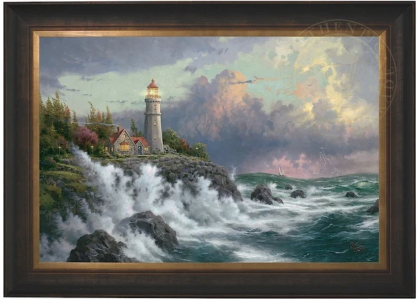 Thomas Kinkade Conquering the Storms Limited Edition Canvas in Estate Bronze Frame
