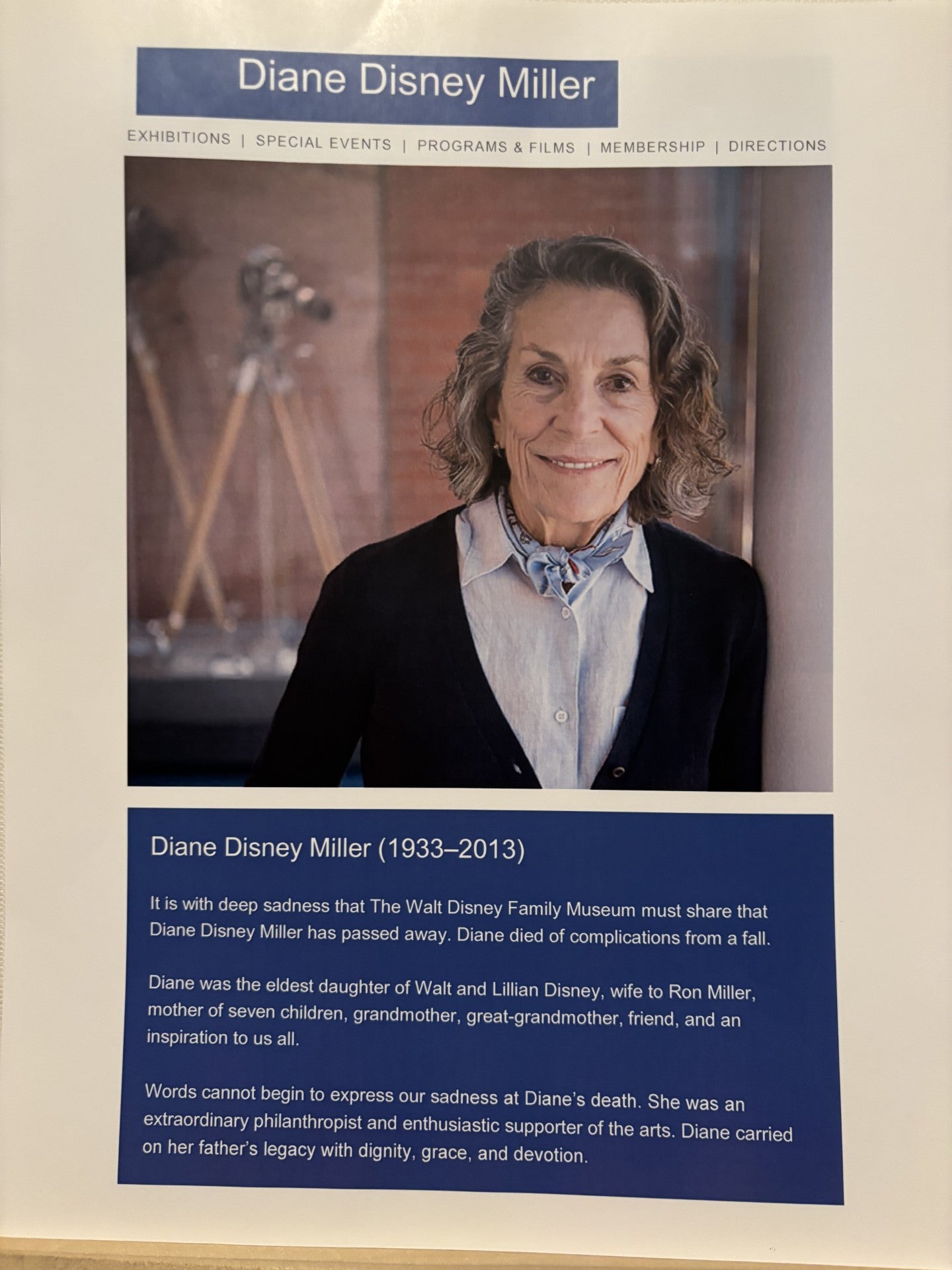 Diana Disney Miller Obit-page 1