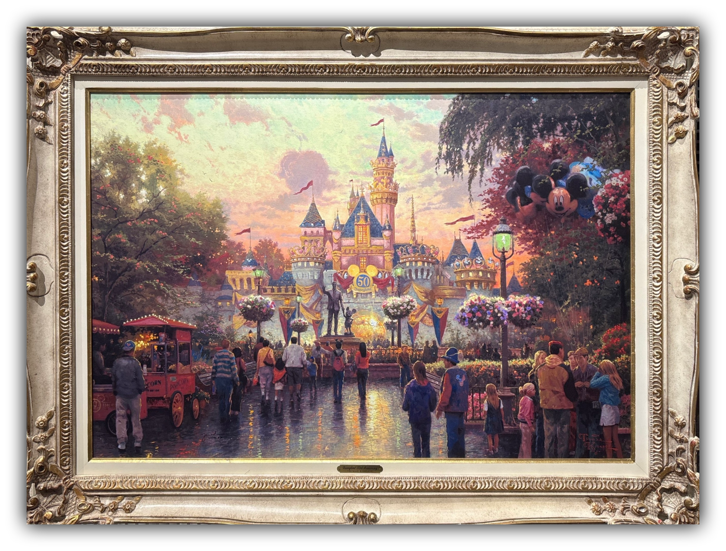 絵画 Disney Fine Art Disney Frozen - Limited Edition on Paper By Thomas Kinkade