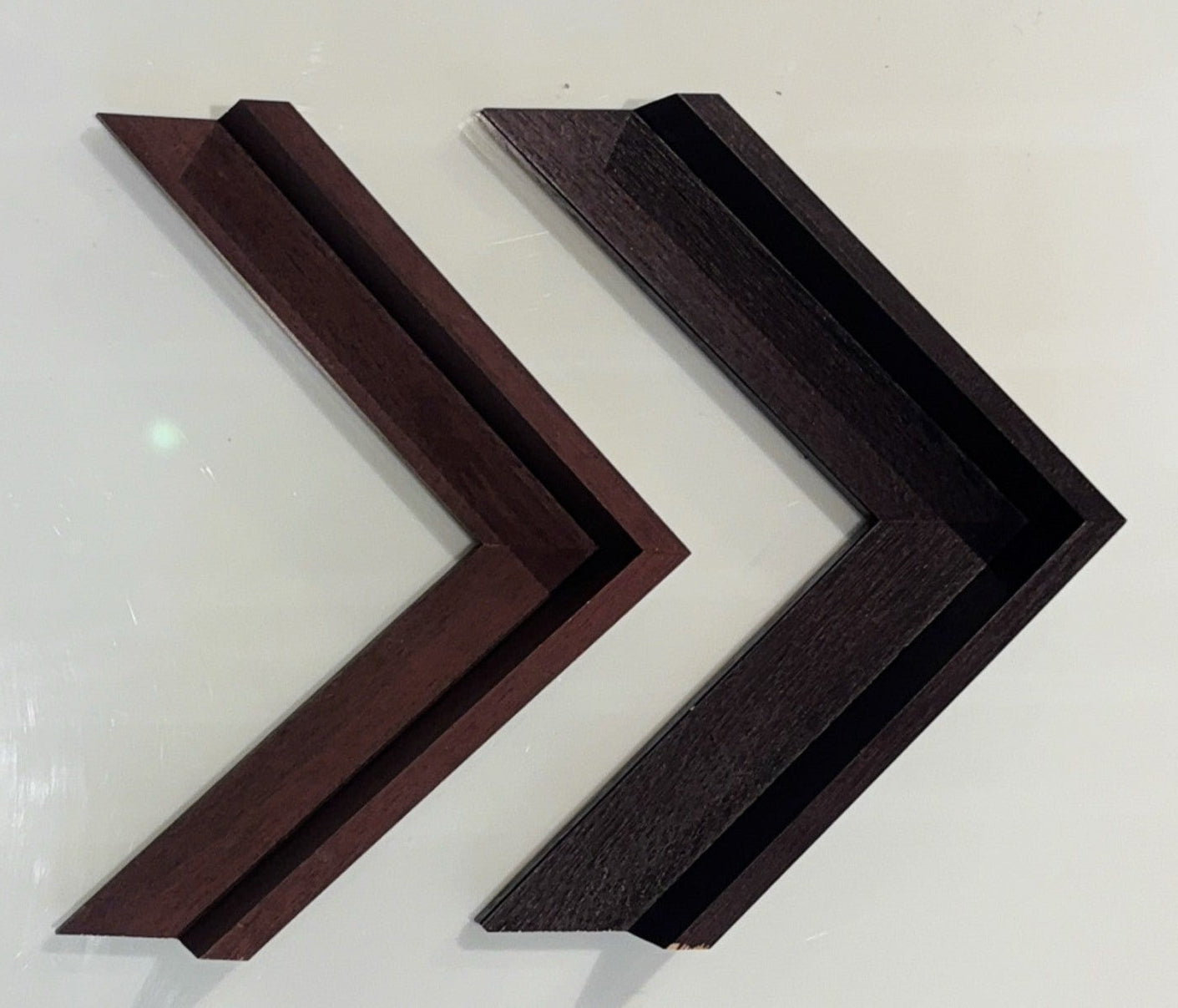 Espresso & Walnut Wood Float Frames for Canvas Art