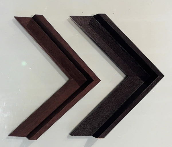 Espresso & Walnut Wood Float Frames for Canvas Art