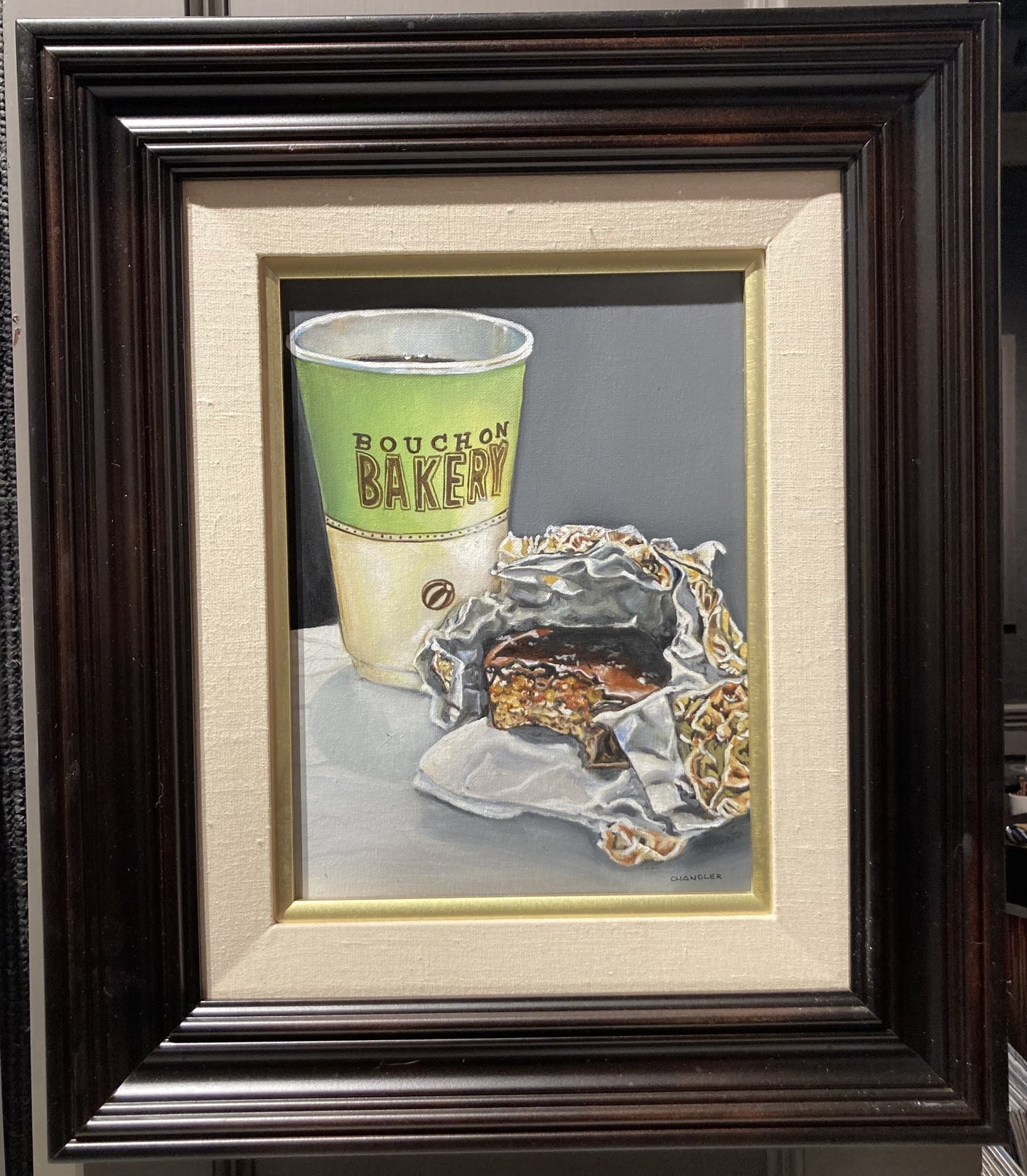 Fuhgeddaboudit 12x9" oil by Chandler