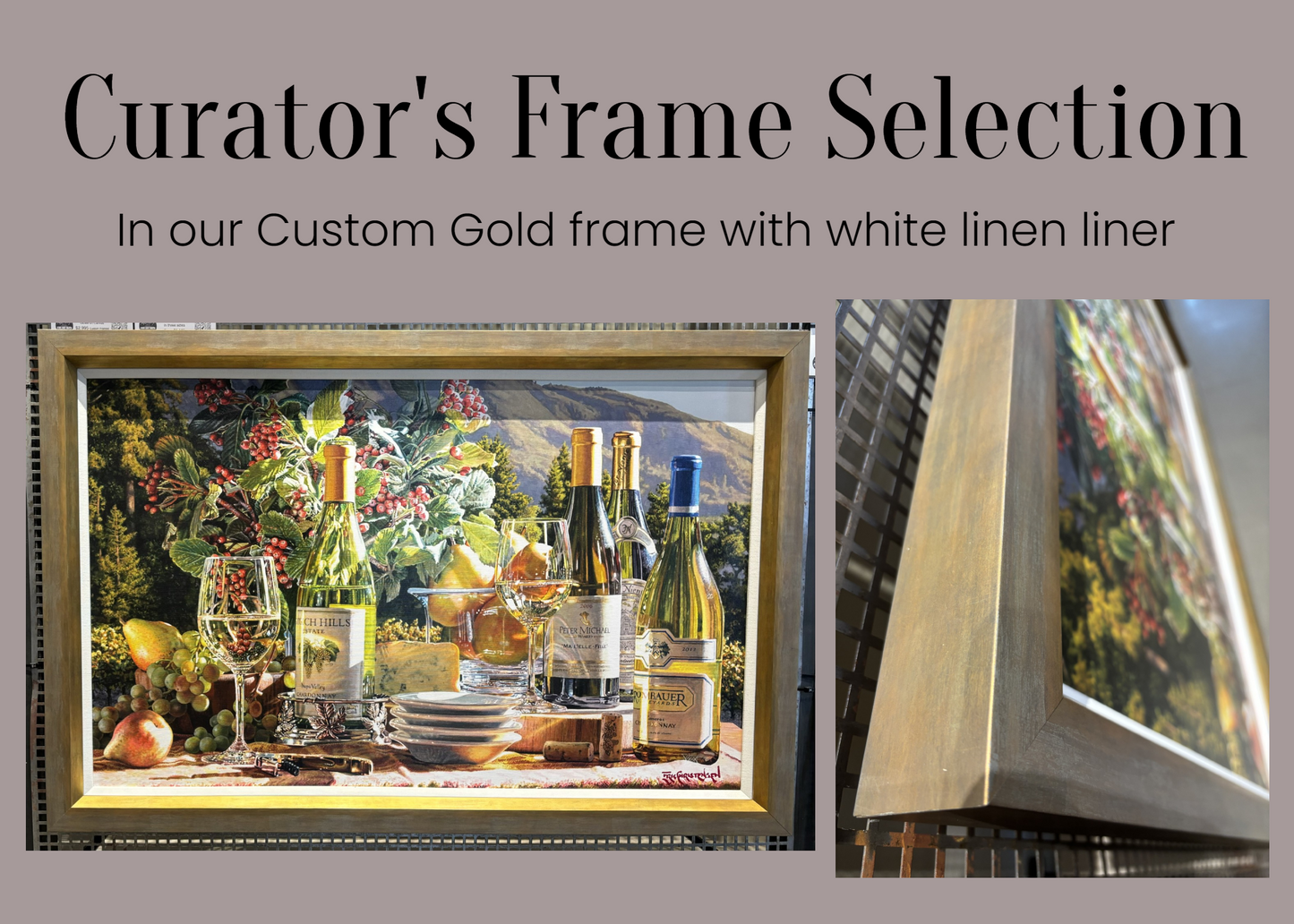 Gold Rush by Eric Christensen custom framed by Gallery 1870 of the Napa Valley