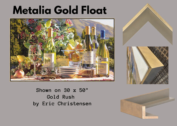 Metalia Gold Float featuring Eric Christensen's Gold Rush 30x50" - Napa Valley, White Wines