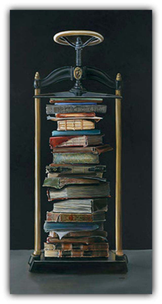 Hard Pressed book painting by Gail Chandler