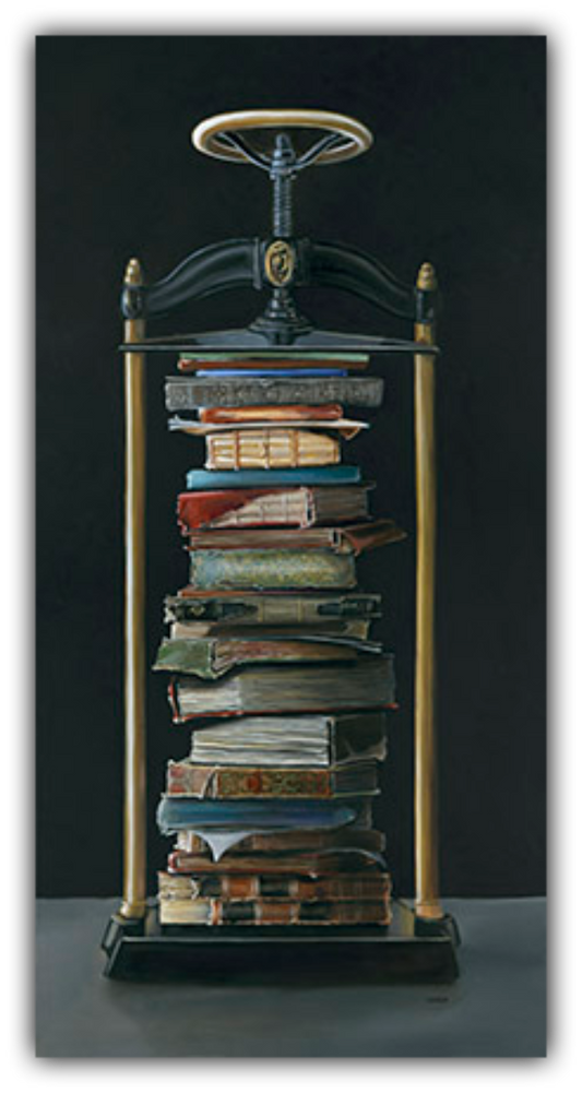 Hard Pressed book painting by Gail Chandler