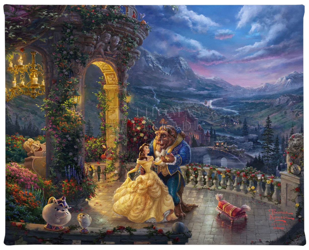 Disney Beauty and the Beast Gallery Wrapped Canvas available from Thomas Kinkade Studios