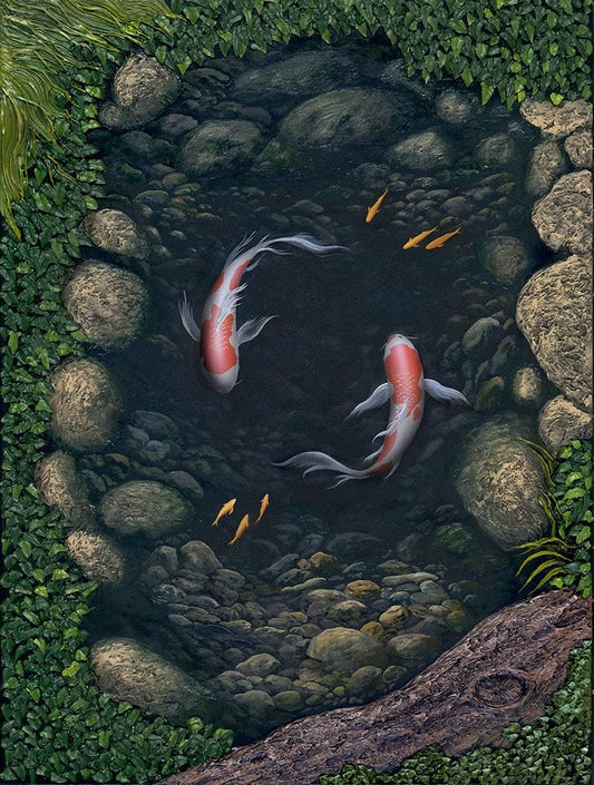 Koi Pond original painting by Patrick O'Rourke