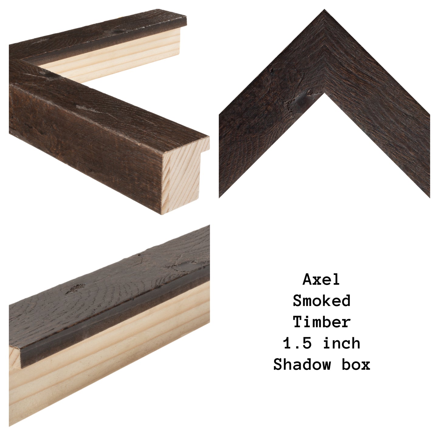 Axel Shadow Box Frame - Smoked Timber