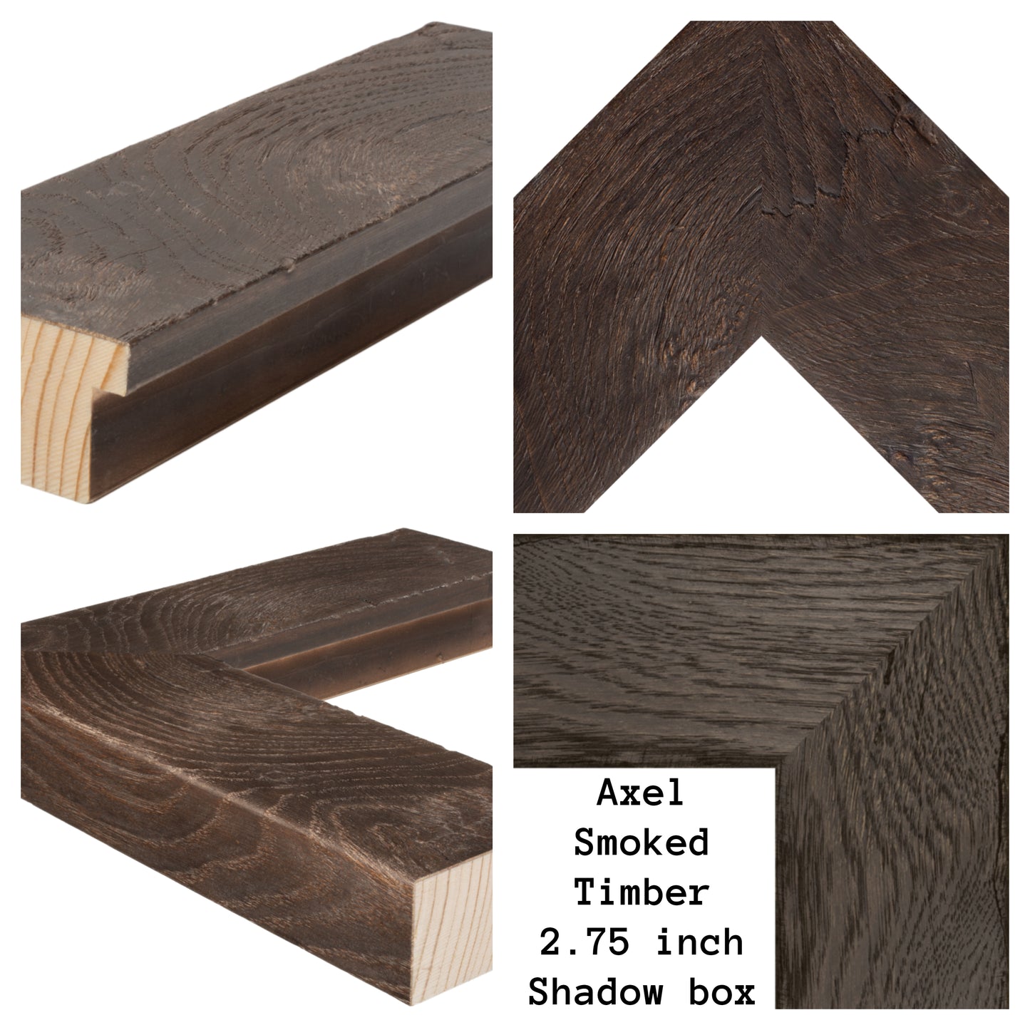 Axel Shadow Box Frame - Smoked Timber