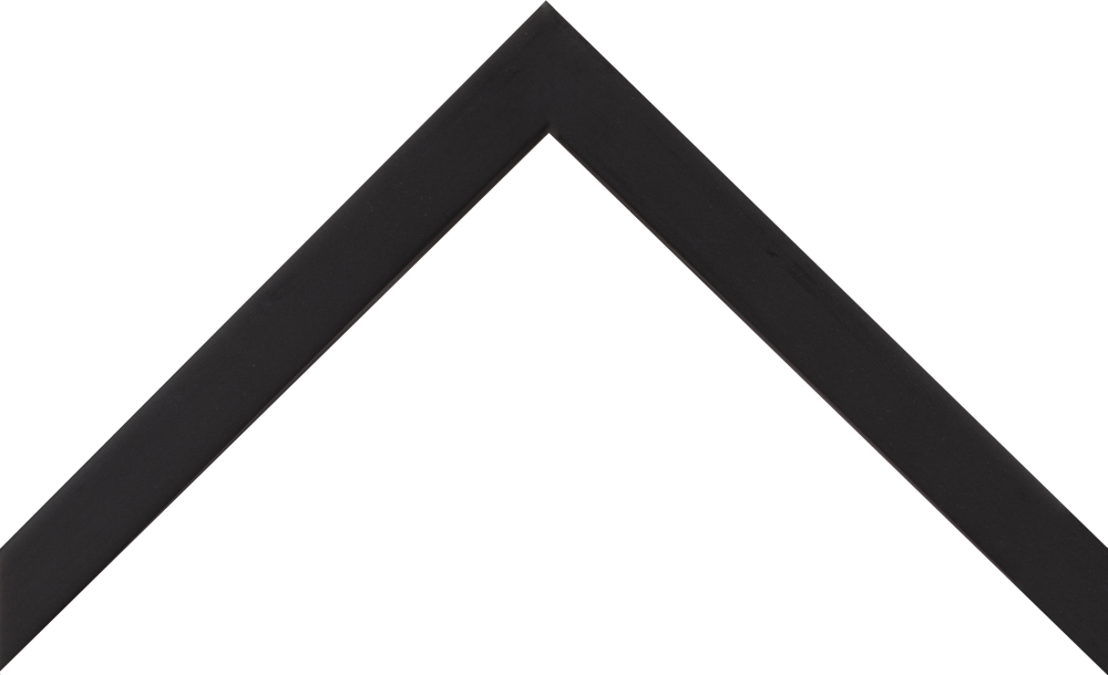 Contemporary 1" Matte Black Cap Frame