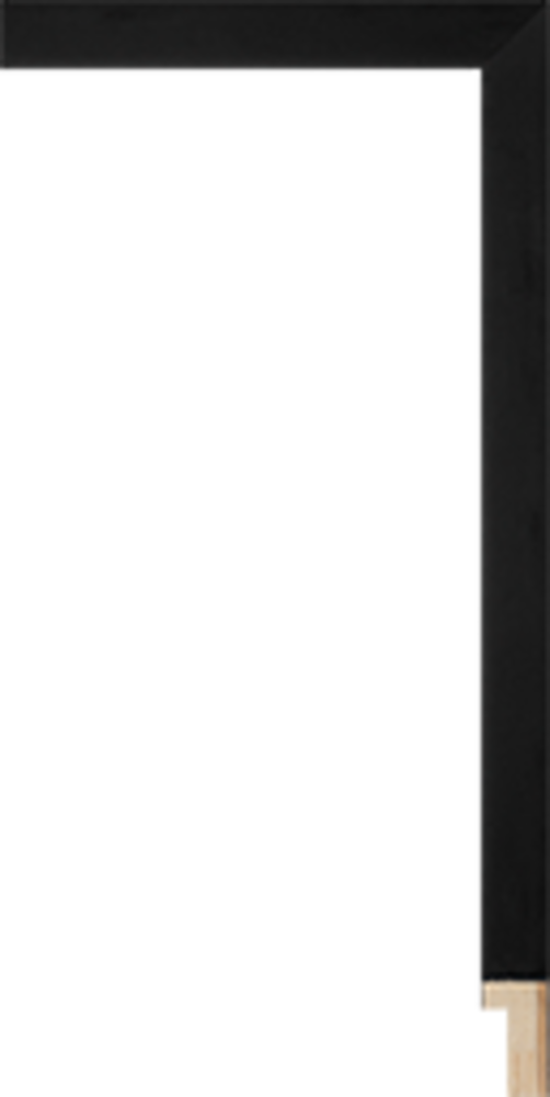 Contemporary 1" Matte Black Cap Frame
