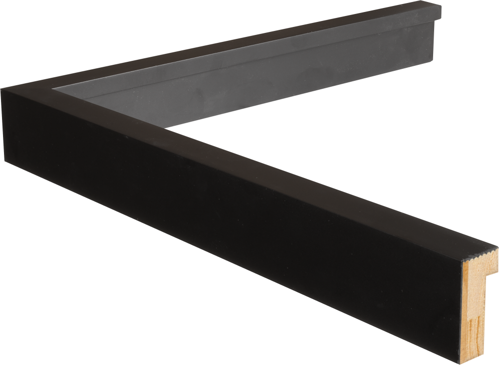 Contemporary 1" Matte Black Cap Frame