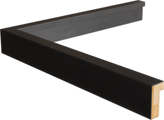Contemporary 1" Matte Black Cap Frame