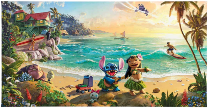 Lilo  and Stitch Gallery Wrapped Canvas from Thomas Kinkade Studios