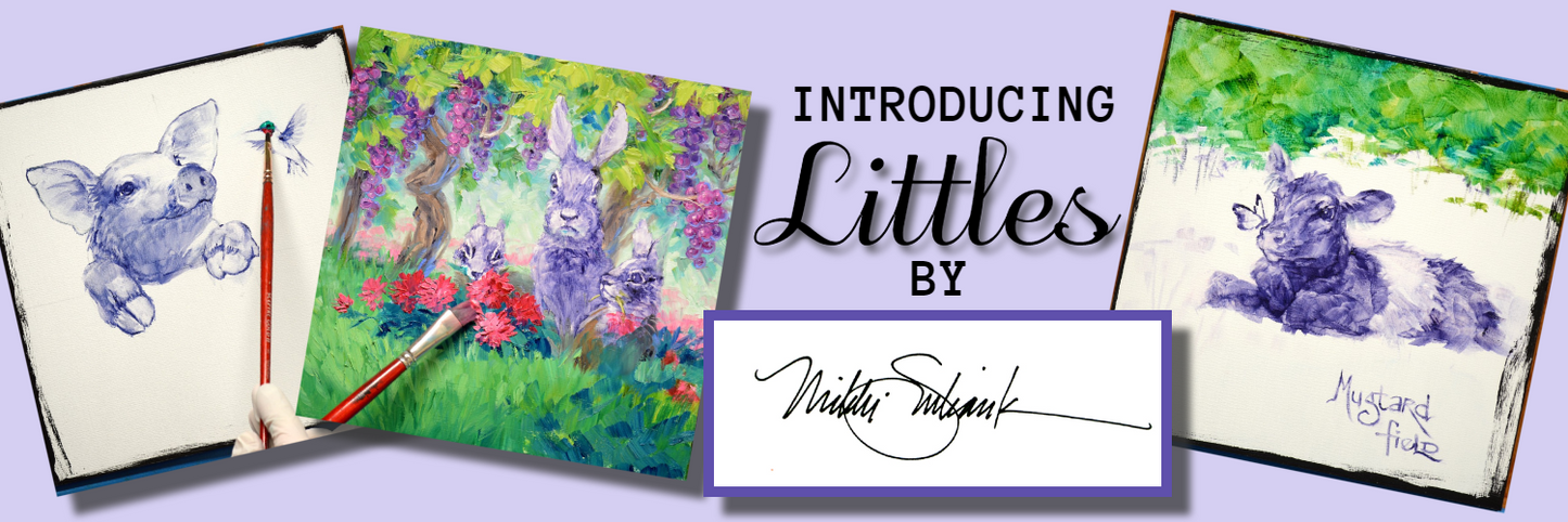 Introducing "Littles" 10x10" original oil paintings by Mikki Senkarik!