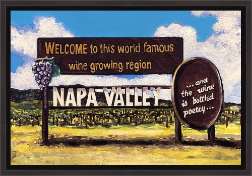 Napa Valley Welcome giclee on canvas by Thor