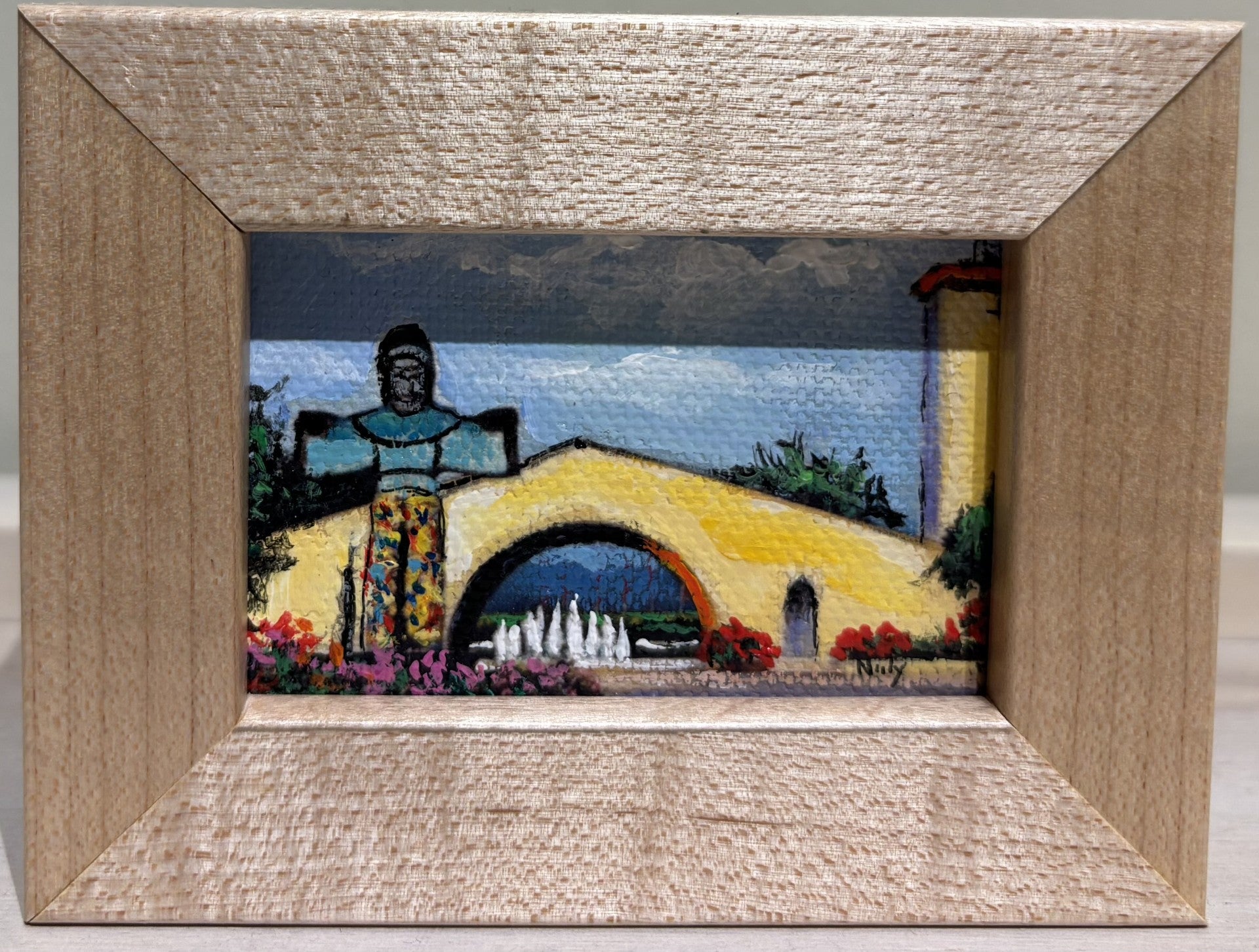Robert Mondavi Winery of the Napa Valley miniature original by Karen Neely