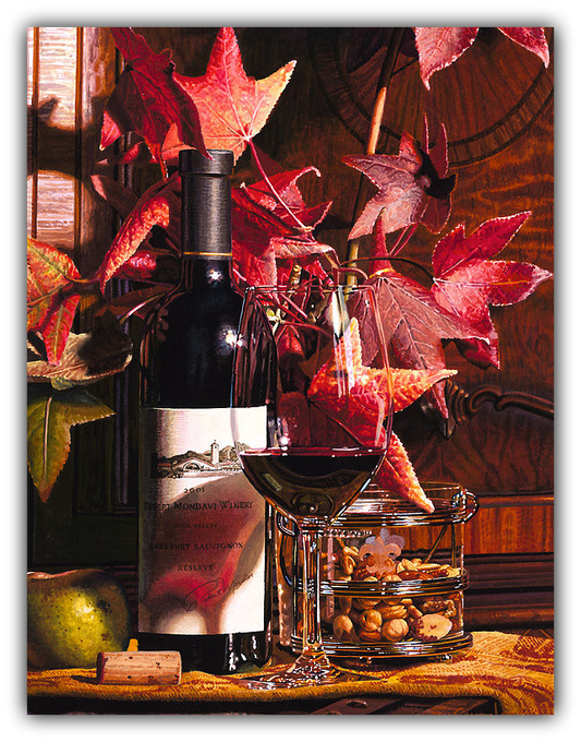 Red Legacy limited edition giclée on canvas by Eric Christensen – Gallery 1870 exclusive wine art, 18x12 and 27x18" gallery wrapped canvas ready to hang.