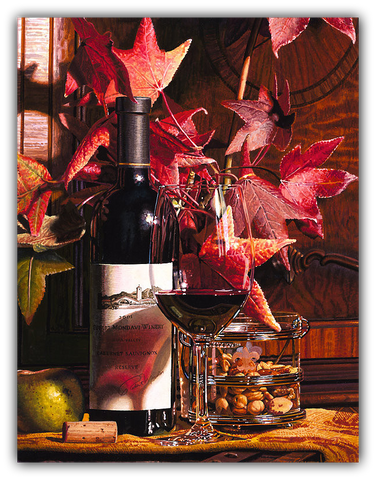 Red Legacy limited edition giclée on canvas by Eric Christensen – Gallery 1870 exclusive wine art, 18x12 and 27x18" gallery wrapped canvas ready to hang.
