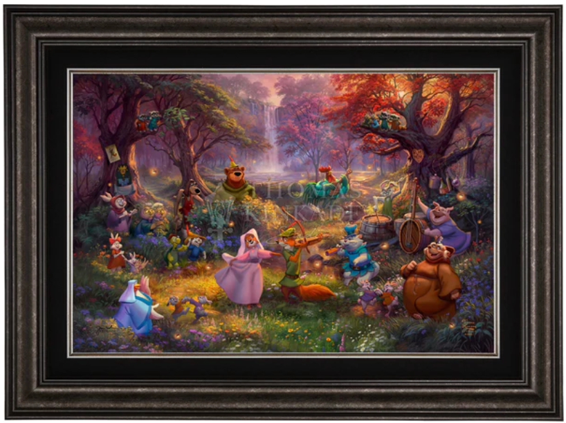 Robin Hood Limited Edition Canvas from Thomas Kinkade Studios - Dark Pewter Frame ST