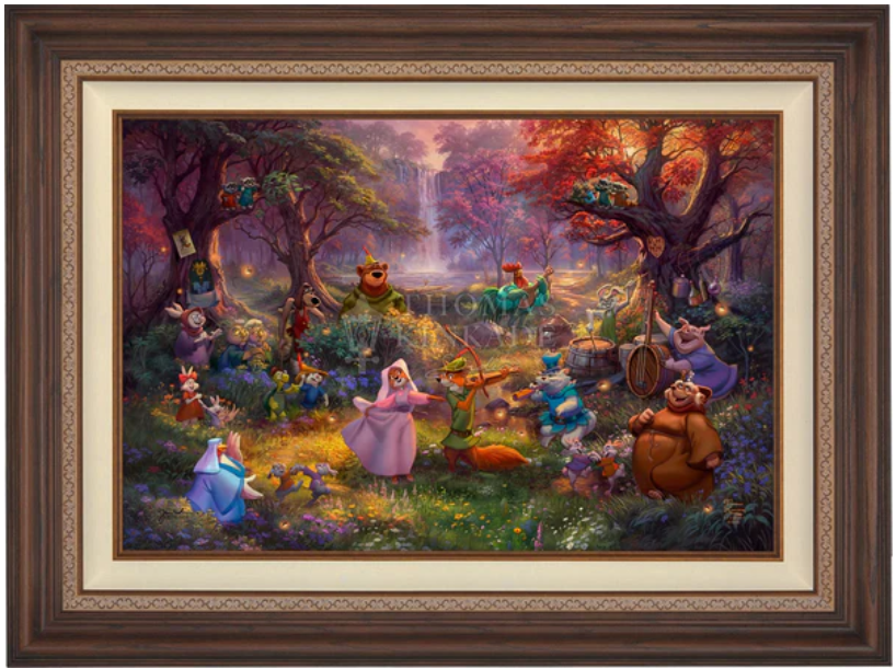 Robin Hood Limited Edition Canvas from Thomas Kinkade Studios - Dark Walnut DLX