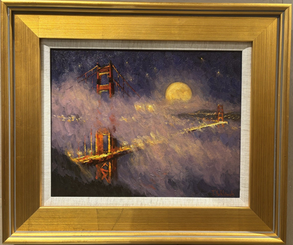 Golden Gate Bridge at Night #57 - Original Oil by T. Yukimets