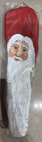 Driftwood Santa - Hand painted ornament by Karen