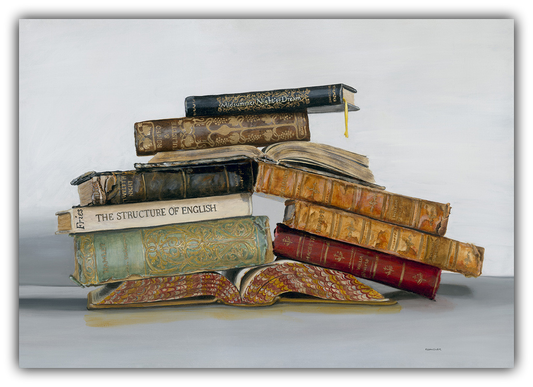 Shakes With Fries Shakespeare book painting by Gail Chandler