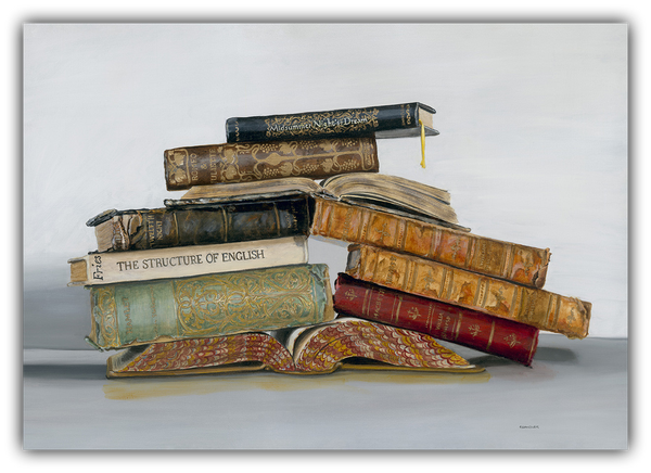 Shakes With Fries Shakespeare book painting by Gail Chandler