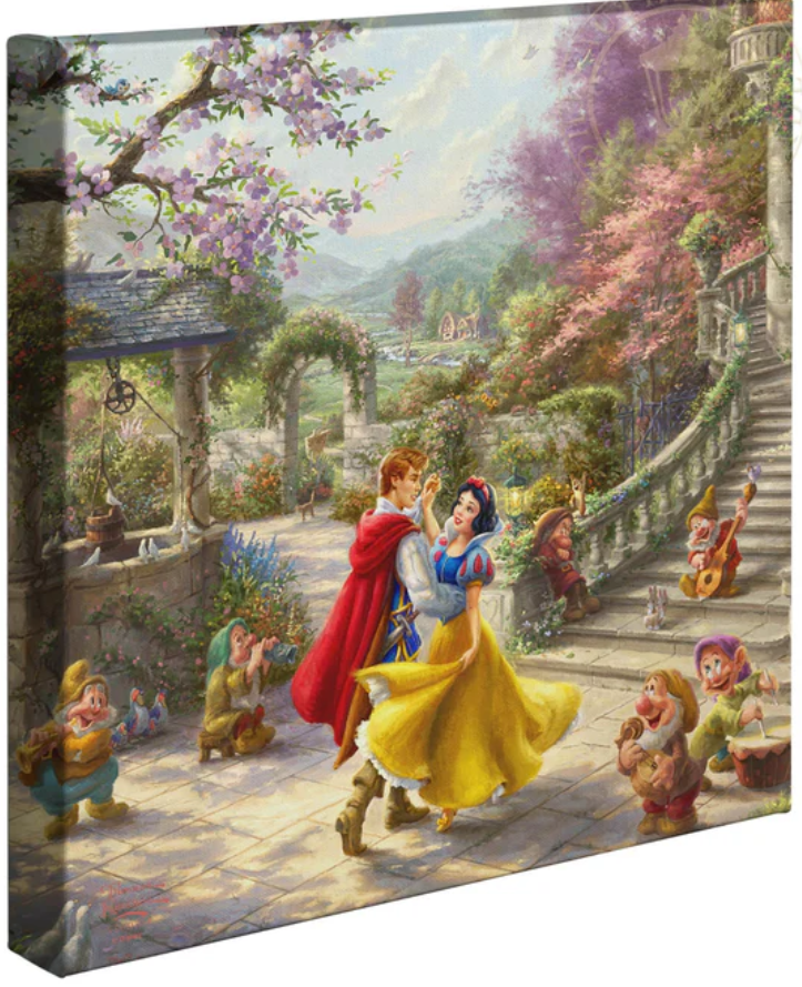 Disney Snow White Dancing in the Sunlight - 14" x 14" Gallery Wrapped Canvas