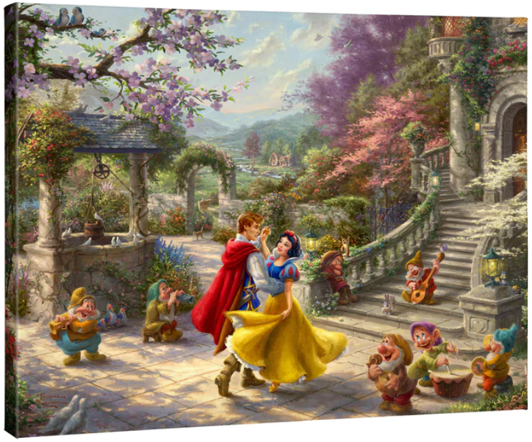 Disney Snow White Dancing in the Sunlight - 14" x 14" Gallery Wrapped Canvas