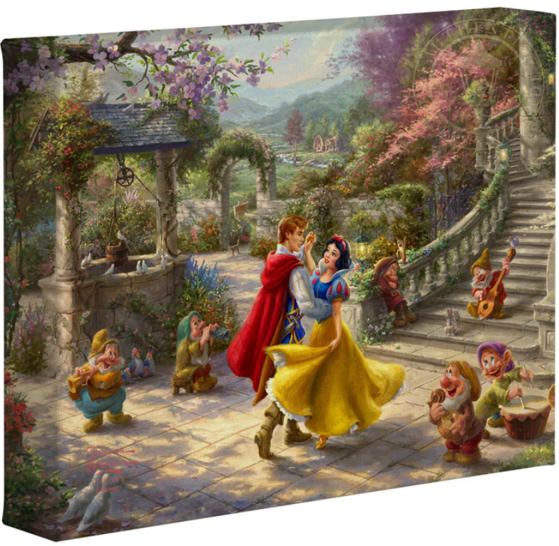 Disney Snow White Dancing in the Sunlight - 14" x 14" Gallery Wrapped Canvas