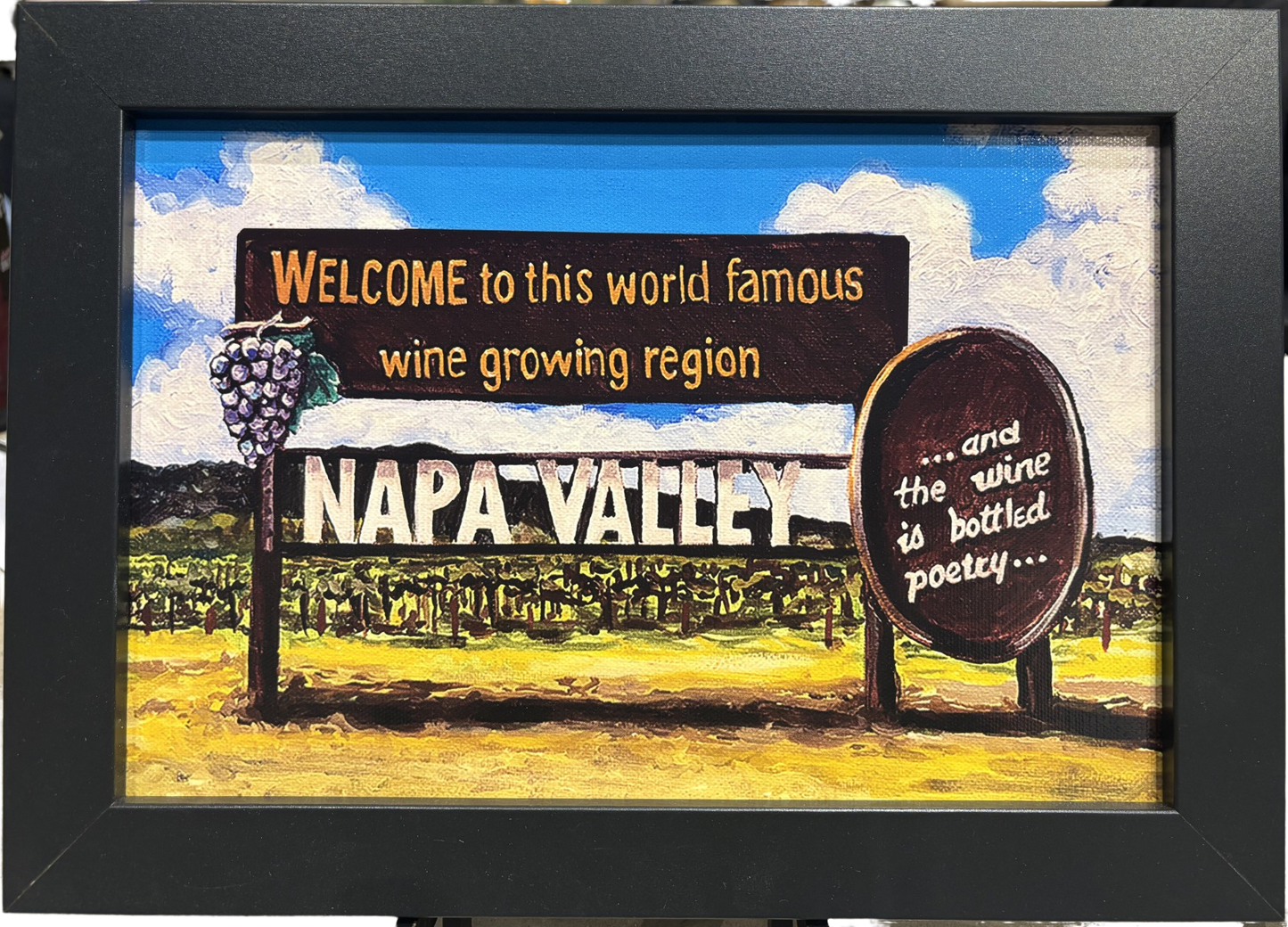 Napa Valley Welcome giclee on canvas by Thor