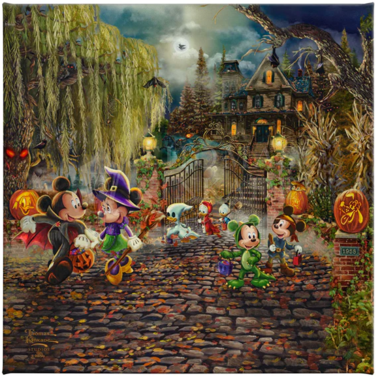 Mickey and Minnie Halloween Fun canvas print from Thomas Kinkade Studios