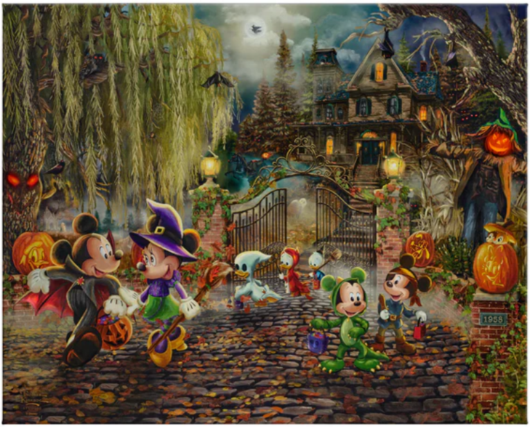 Mickey and Minnie Halloween Fun canvas print from Thomas Kinkade Studios