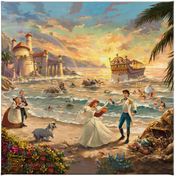 Disney the Little Mermaid Celebration of Love - Gallery Wrapped Canvas