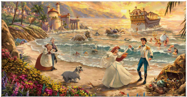 Disney the Little Mermaid Celebration of Love - Gallery Wrapped Canvas