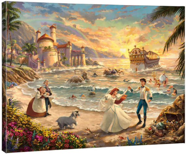Disney the Little Mermaid Celebration of Love - Gallery Wrapped Canvas