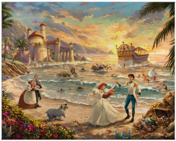 Disney the Little Mermaid Celebration of Love - Gallery Wrapped Canvas