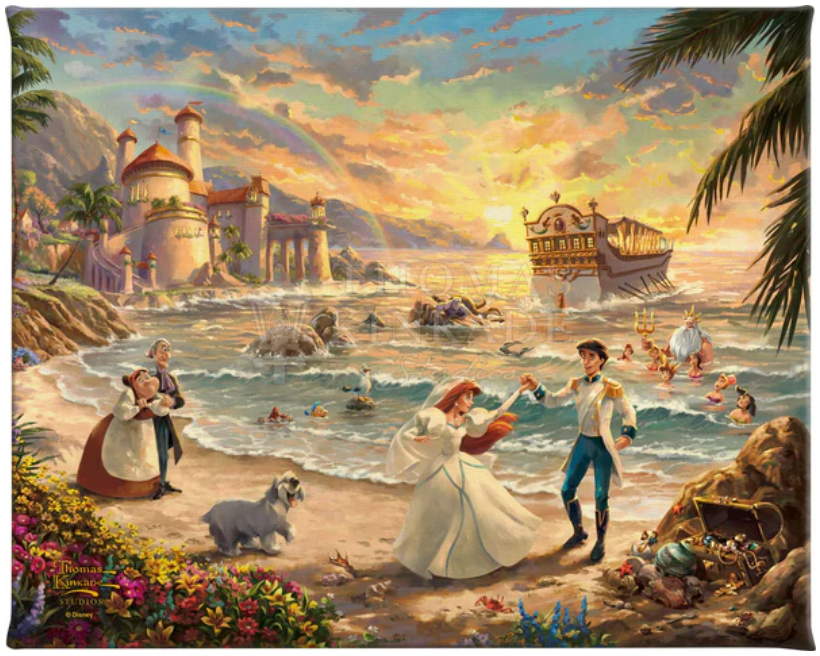 Disney the Little Mermaid Celebration of Love - Gallery Wrapped Canvas