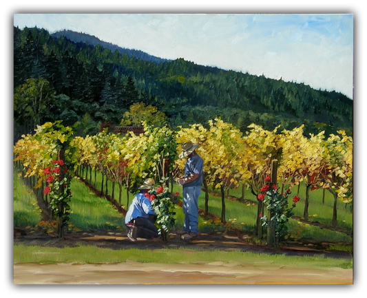 Tending the Vines - Limited Edition artwork by Susan Hoehn