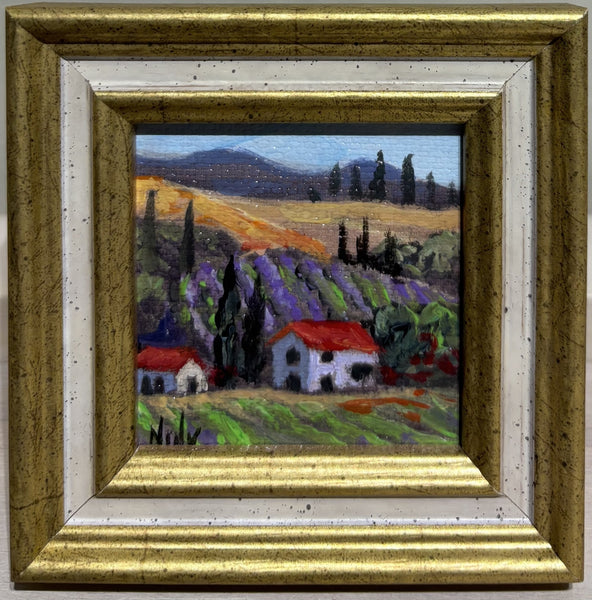Tuscany miniature original painting by Karen Neely