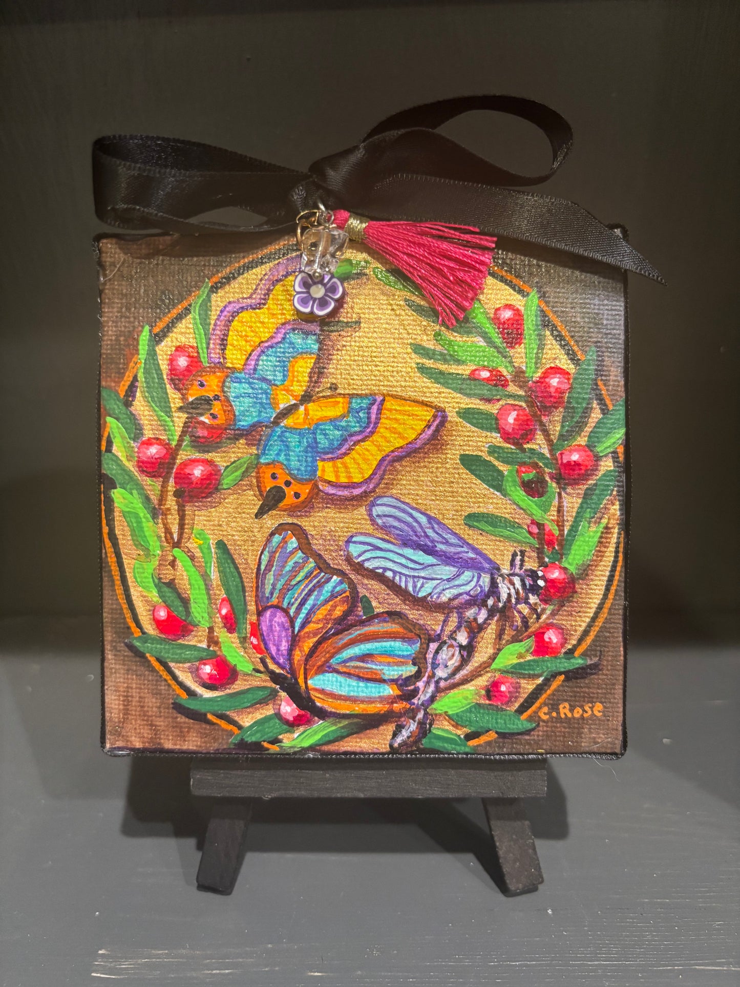 Whispers on the Wind miniature original by Charlotte Rose