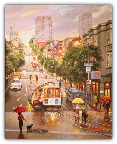 San Francisco California Street City by the Bay by Imre Buvary.