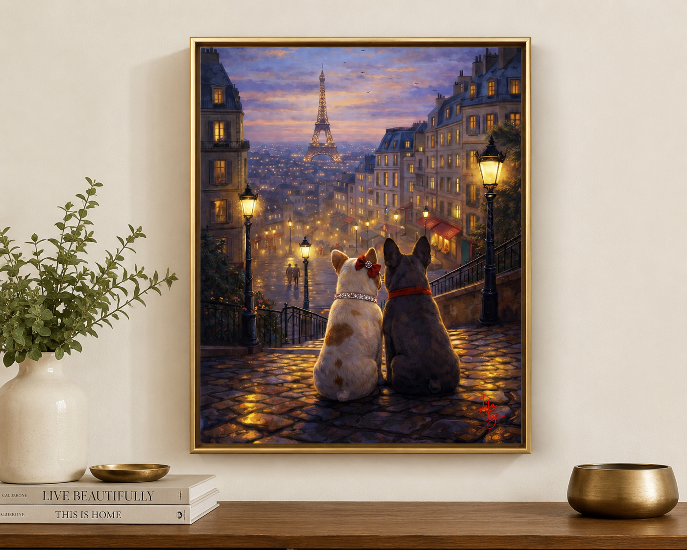 Frenchies in Paris | Lila Joy | Art Print