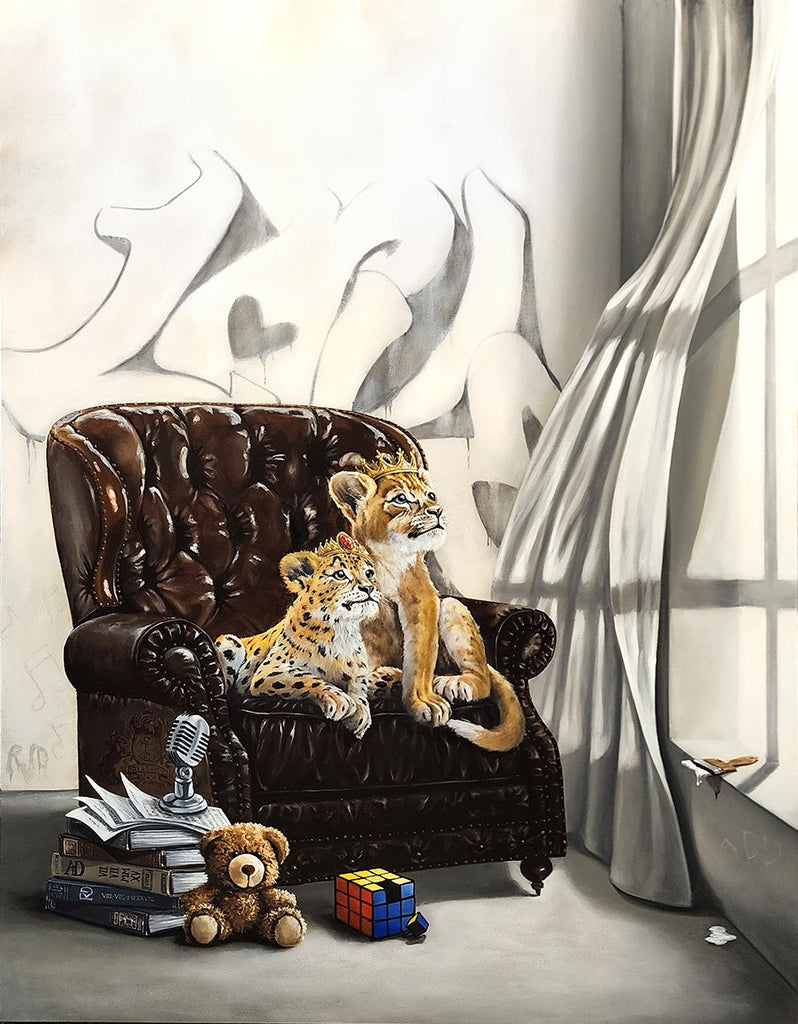 The Lion Cubs Original Commission by Pete Tillack