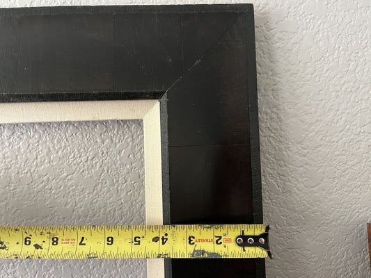 In Stock Frame - Dark Rustic frame - Chop to 36x48" insert black linen liner, stretch 36x48" art, fit to frame