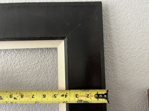 In Stock Frame - Dark Rustic frame - Chop to 36x48" insert black linen liner, stretch 36x48" art, fit to frame