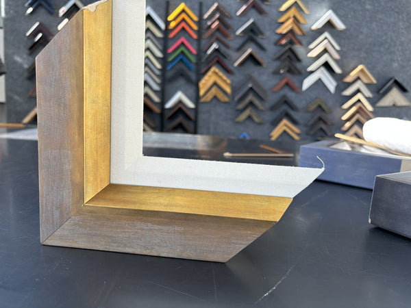 Custom Contemporary Gold Frame